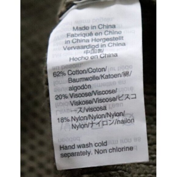 Madewell Women's Size XXS Olive Green Pullover Sweater Waffle Knit Open Back Top - Picture 3 of 6